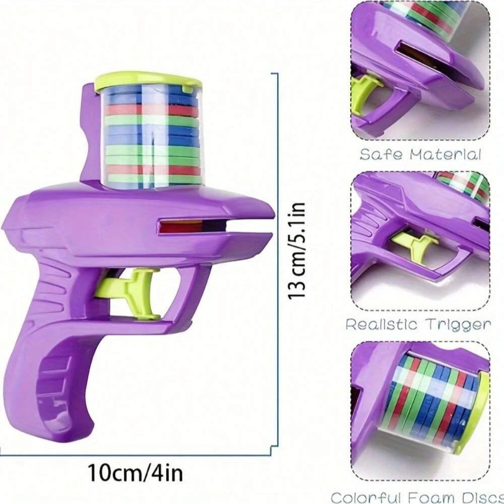 1pc Foam Disc Launcher Flying Disc Handheld Shooter Indoor