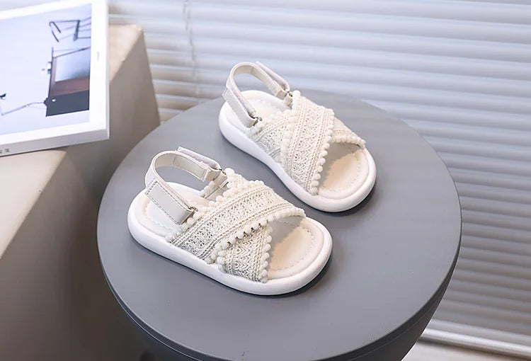 Girls Summer Beach Shoes Ethnic Style Kids Casual Sandals Soft Sole