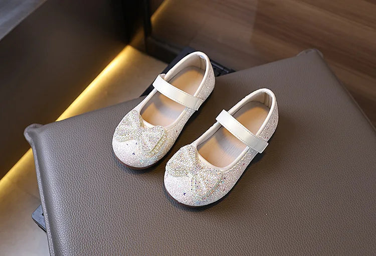 Girl Dresses Casual Shoes 2025 Spring Autumn New Children Fashion Princess Leather Shoes