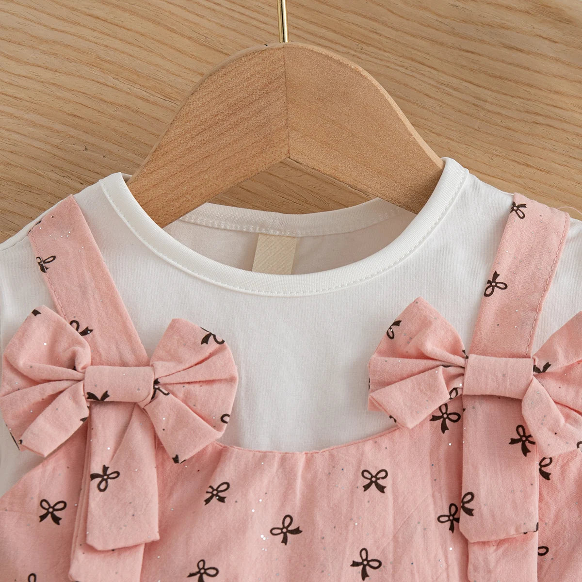 Baby Dress Summer Cotton Short-Sleeve Bow-Tie Baby Girls Dress