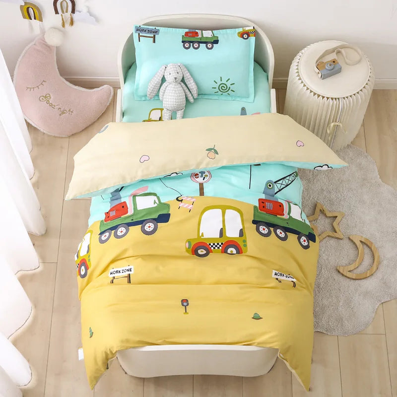 3Pcs Cotton Crib Bed Linen Kit Cartoon Baby Bedding Set - GuGuTon baby store - Baby Fashion - Toddlers Outfits - Babies Outfits - Toddler Clothes - Kids Clothing - Newborn Clothes - Newborn Wear - Kids Wear - Trending Clothes - Trending Outfits - Fall Fashion - Winter Fashion - Girls Clothes - Boys Clothes - Babies Wear - Kids Accessories - KidsWear - Summer Clothes - Summer Fashion - Summer Trend - Falls Sweaters - Tops - Bottom - Jeans - Blouse - Dresses - Newborn Dresses - Toys