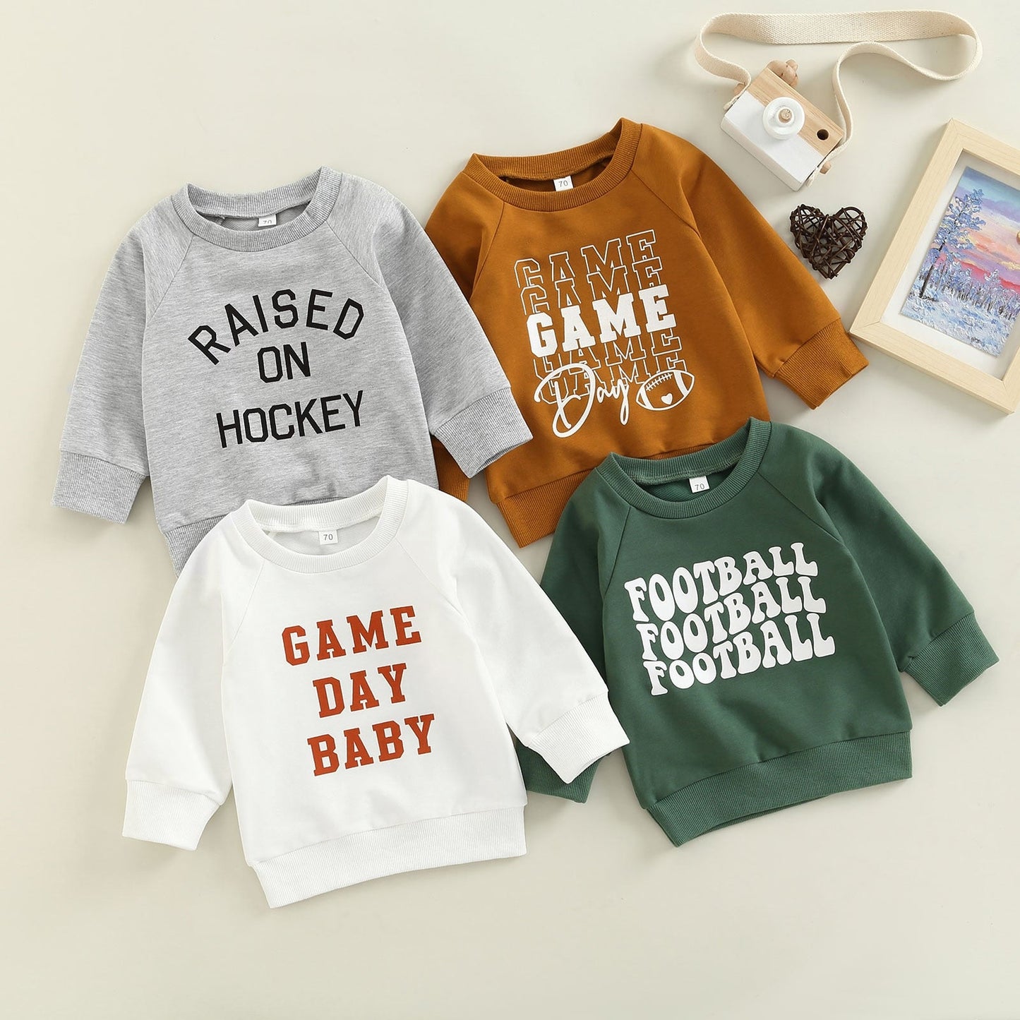 Kenia Girl Casual Pullovers Long Sleeve Game Day Football Hockey Print