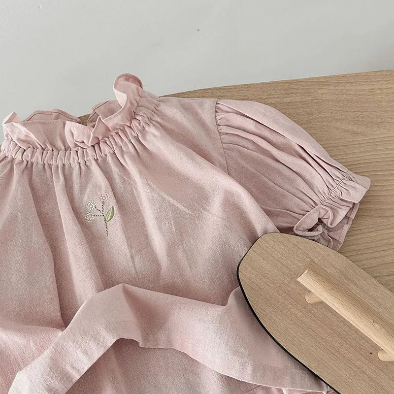 Katia Embroidered Flowers Pullover Sweet Top