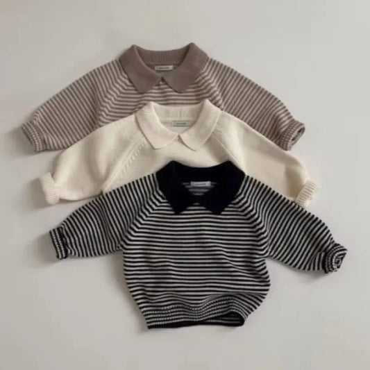 Liam Autumn Thicken Stripe Warm Sweaters