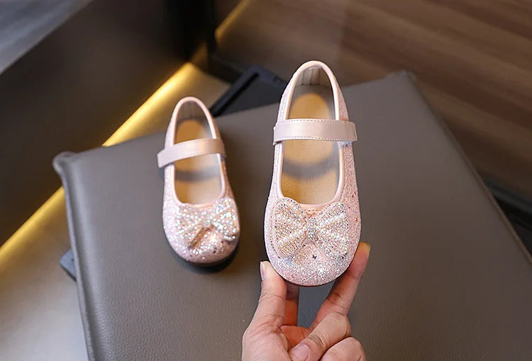 Girl Dresses Casual Shoes 2025 Spring Autumn New Children Fashion Princess Leather Shoes