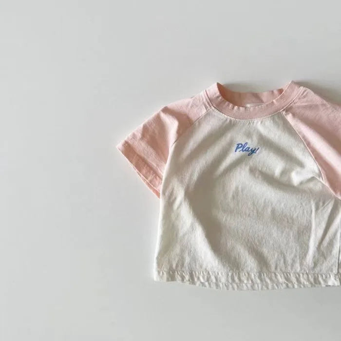 Daniel Short Sleeve Play Letter Tees - GuGuTon baby store - Baby Fashion - Toddlers Outfits - Babies Outfits - Toddler Clothes - Kids Clothing - Newborn Clothes - Newborn Wear - Kids Wear - Trending Clothes - Trending Outfits - Fall Fashion - Winter Fashion - Girls Clothes - Boys Clothes - Babies Wear - Kids Accessories - KidsWear - Summer Clothes - Summer Fashion - Summer Trend - Falls Sweaters - Tops - Bottom - Jeans - Blouse - Dresses - Newborn Dresses - Toys