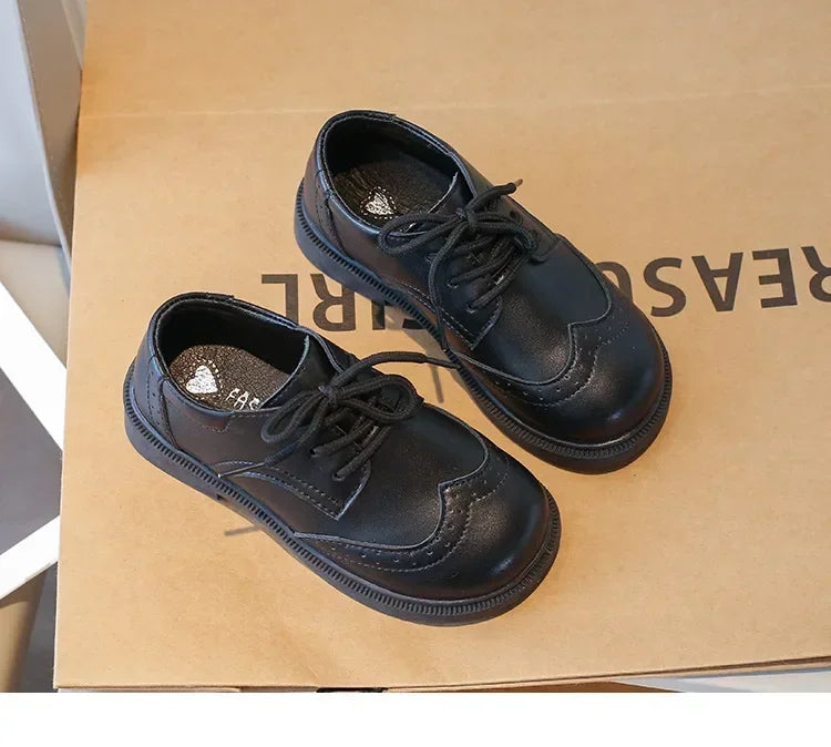 School Student Shoes for Boys Kid Spring Autumn Block New Black Boy Girl Loafer Soft Sole Kid Flats