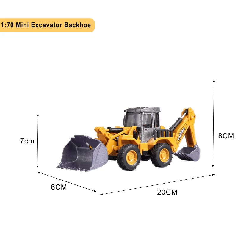 Engineering Vehicle Toys for Boys Alloy+Plastic Tractor Excavator Bulldozer Crane Truck Model Diecast Children Collection Gifts