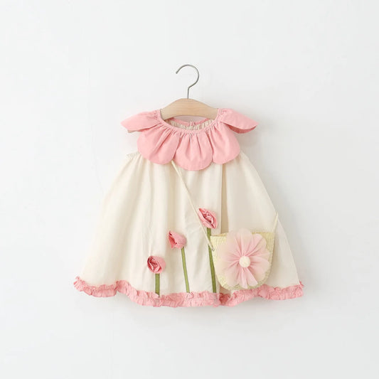 Newborn Baby Girls Dress Casual Sleeveless Floral Dresses for Baby Girl Clothing