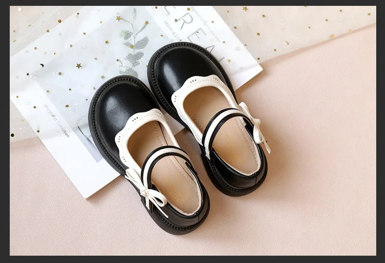 Girls' Princess Shoes 2025 Spring and Autumn New Style Girls' Little Leather Shoes Autumn Style Baby Fashion Single Shoes