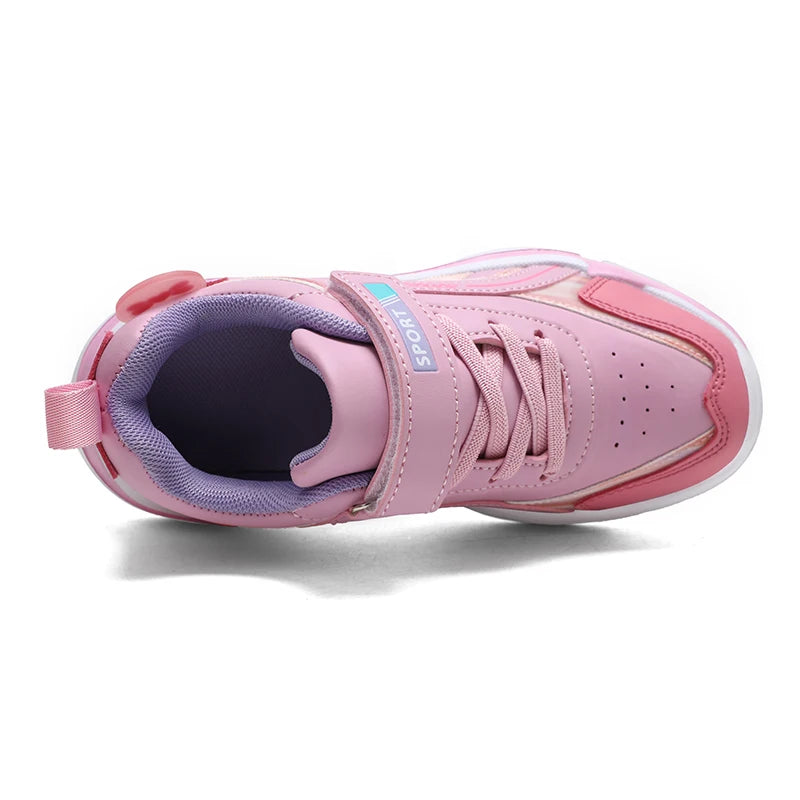 Fashion Children's Shoes Sneakers Girls Comfortable Sneakers Outdoor Non-Slip Running Shoes Tennis Shoes Light Casual Shoes