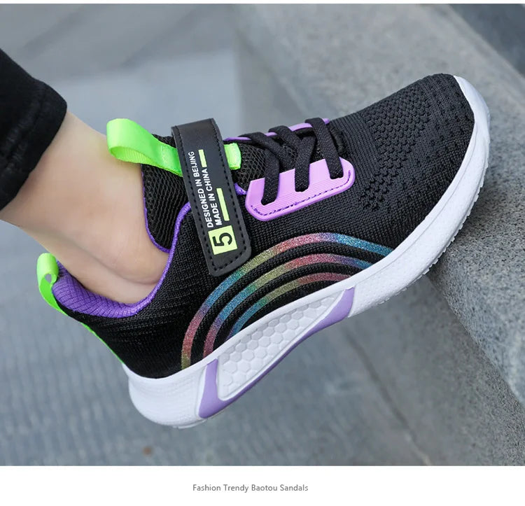 New Design Red Trainers Shoes for Kids Girls Comfortable Platform Girl Sports Shoes Large Size 38 Children's Running Sneakers