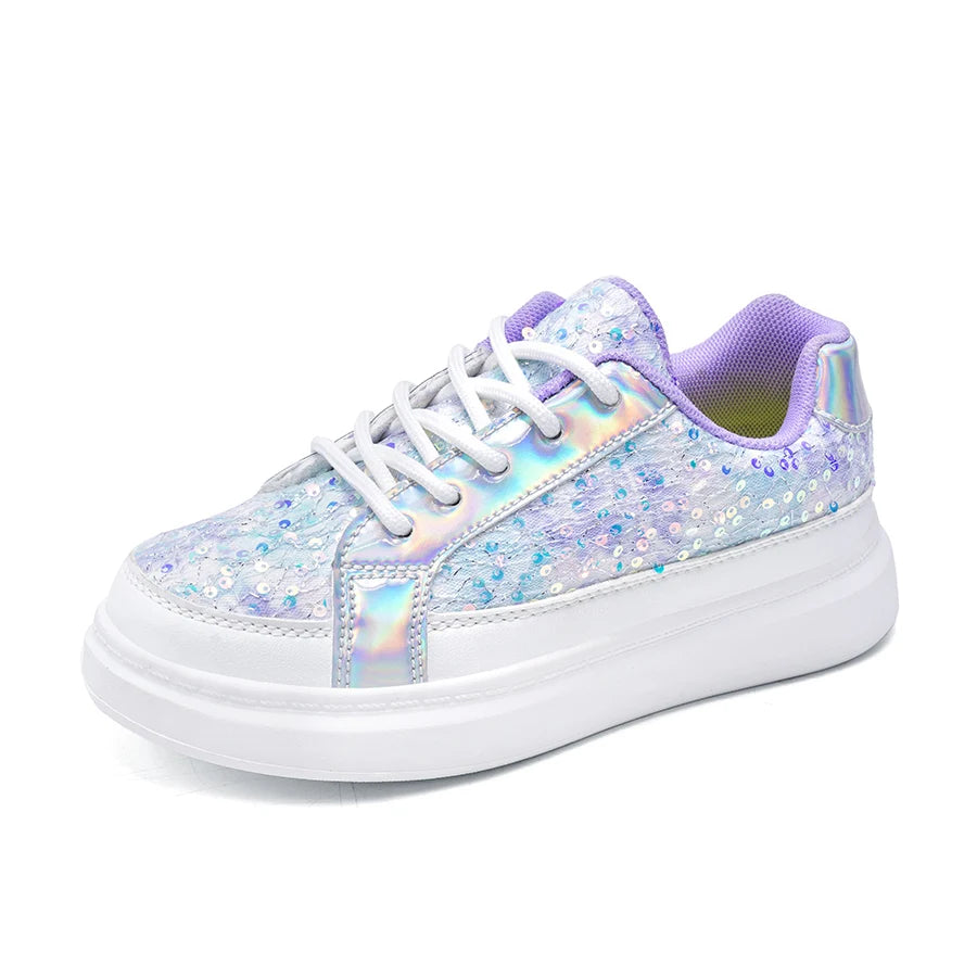 Children Casual Shoes 2026 New Design Glitter Trendy Sneakers