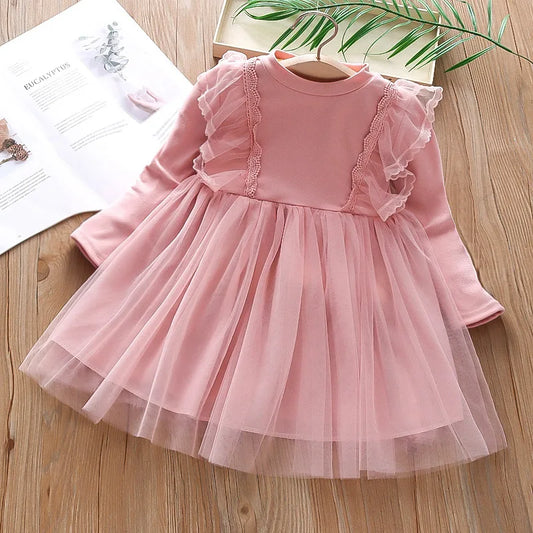Girls Clothing Dress Autumn New Girls Dess Long Sleeve Dress
