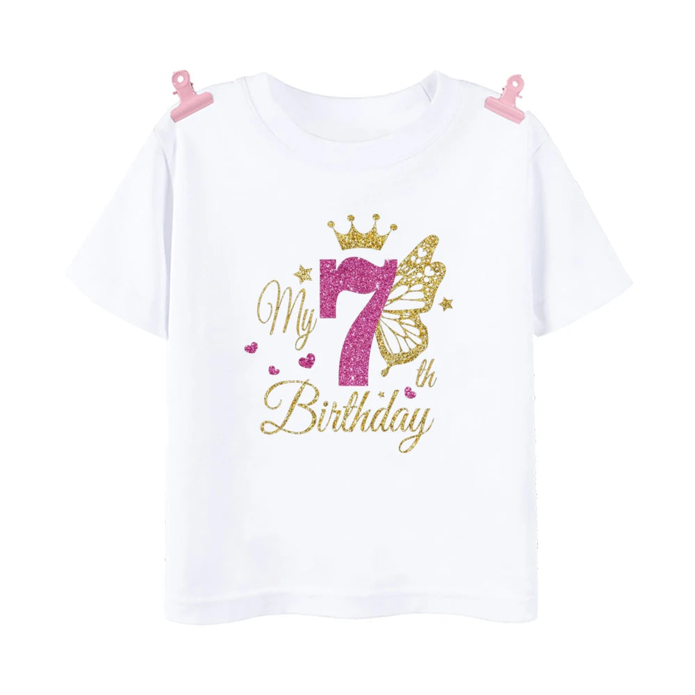 María Girls Birthday Wild Tee Girls Party T Shirt Butterfly Printed Clothes Kids - GuGuTon baby store - Baby Fashion - Toddlers Outfits - Babies Outfits - Toddler Clothes - Kids Clothing - Newborn Clothes - Newborn Wear - Kids Wear - Trending Clothes - Trending Outfits - Fall Fashion - Winter Fashion - Girls Clothes - Boys Clothes - Babies Wear - Kids Accessories - KidsWear - Summer Clothes - Summer Fashion - Summer Trend - Falls Sweaters - Tops - Bottom - Jeans - Blouse - Dresses - Newborn Dresses - Toys