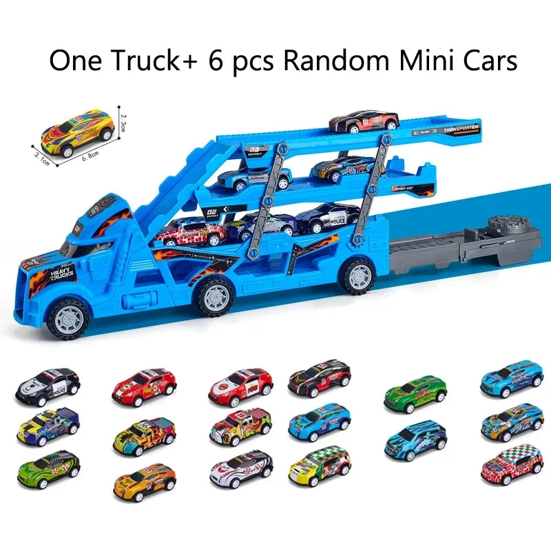 Large Kid Truck Deformation Transporter Car Toys Models