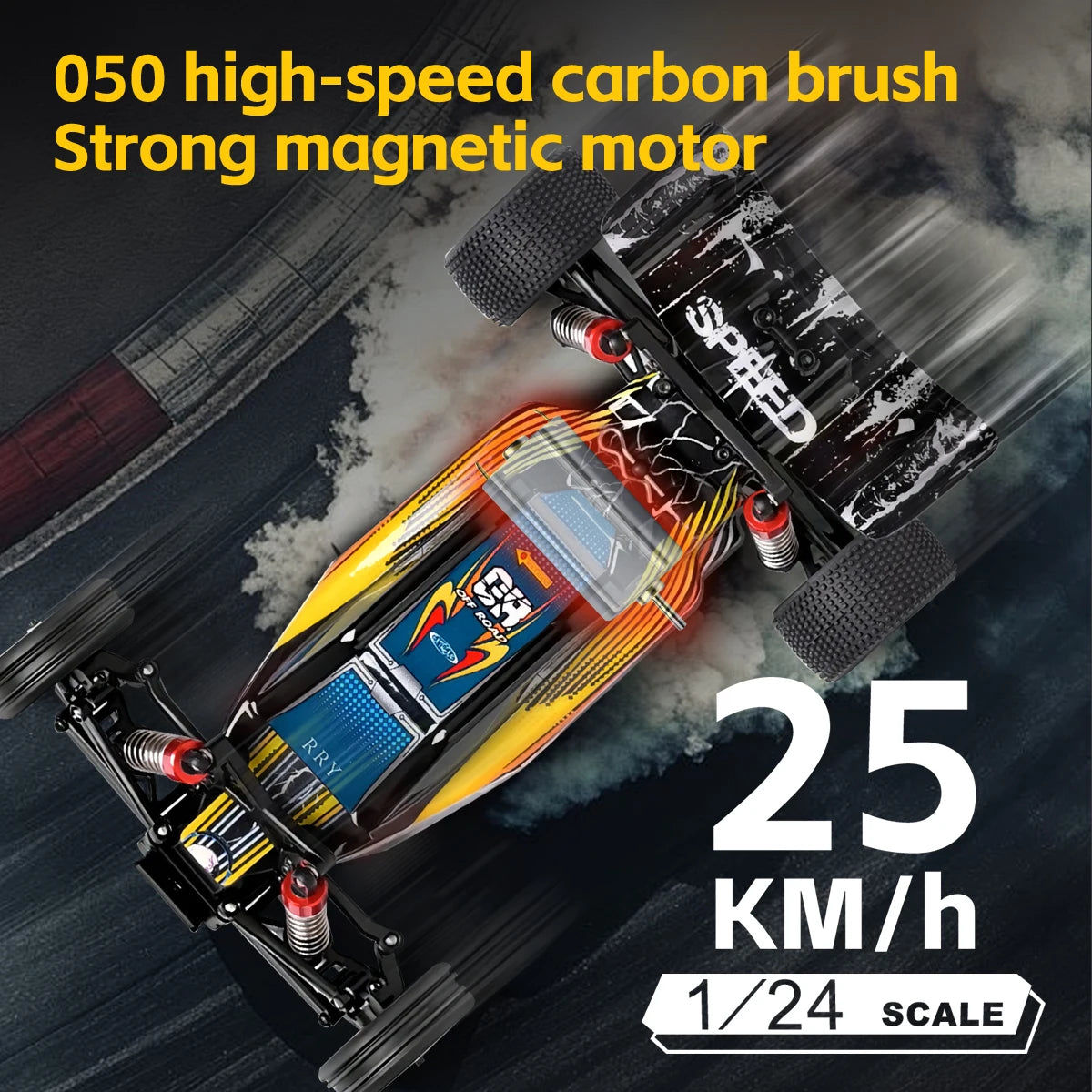 WLtoys 244016 High-Speed Car, Proportional 1:24, High-Quality Remote-Controlled RC Car, Two-Wheel Drive, Toy and Racing Boy Gift