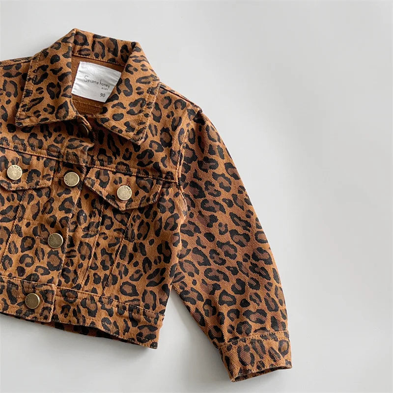 Daniela Leopard Print Girls Jacket spring Confort