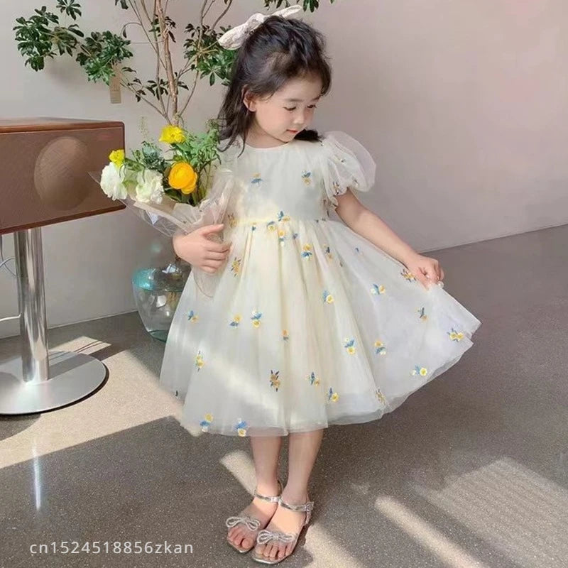 Nia Girls Summer Dress Floral for Birthday Parties and Weddings