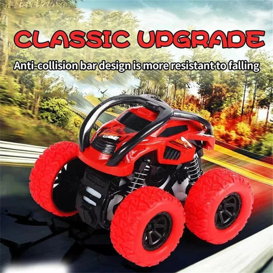 Monster Trucks Toys for Boys - Toddler Push & Go Stunt Cars with Flip Action, Race Car Set for Kids
