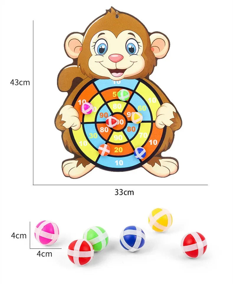Educational Games Dart Board Baby Toy Stickey Ball Dart Montessori Games