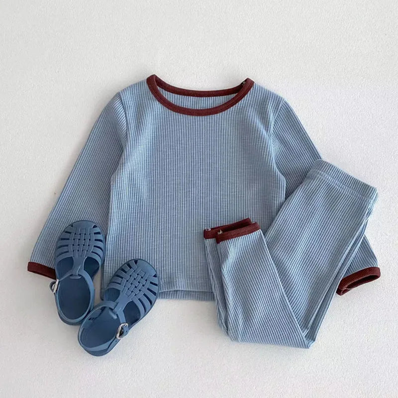 Barrett Contrast Waffle Loungewear Set