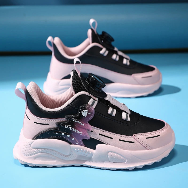 Autumn Winter Kids Anti-Skid Leather Sneakers