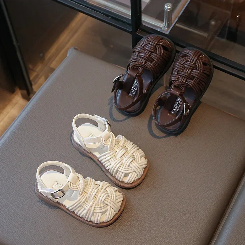 New Sandals Summer Children's Woven Casual Baby Shoes Girls