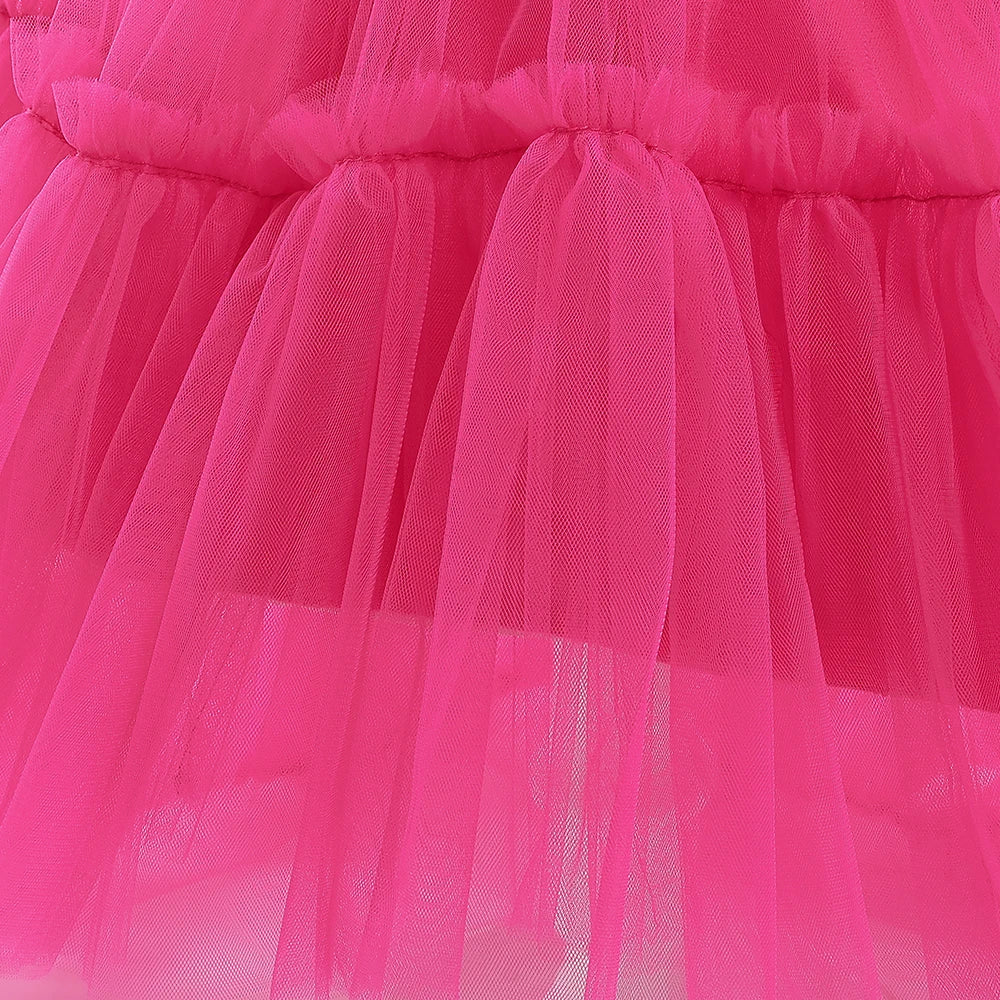Summer Baptism Bridesmaids Party Baby Girls Dresses Tulle Trailing Wedding Birthday Princess Dress