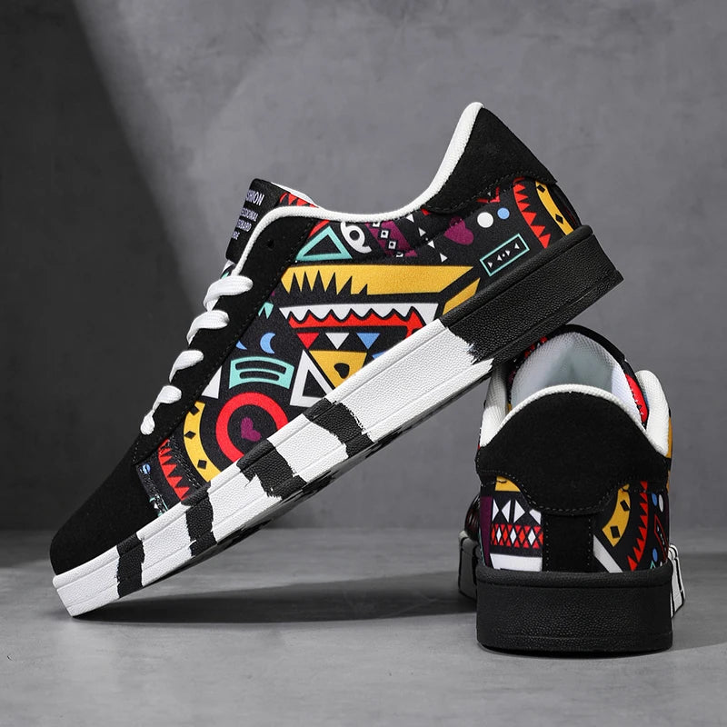 YRZL Skateboard Shoes Men Canvas Sneakers Casual Breathable Walking Shoes