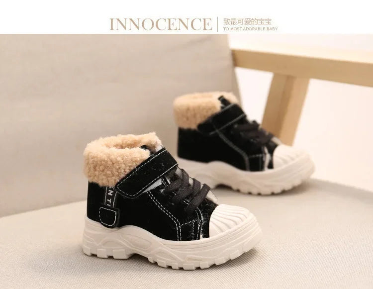 Lucas Warm Boots Winter New Boys Plus Thicken Velvet Cotton Shoes Waterproof