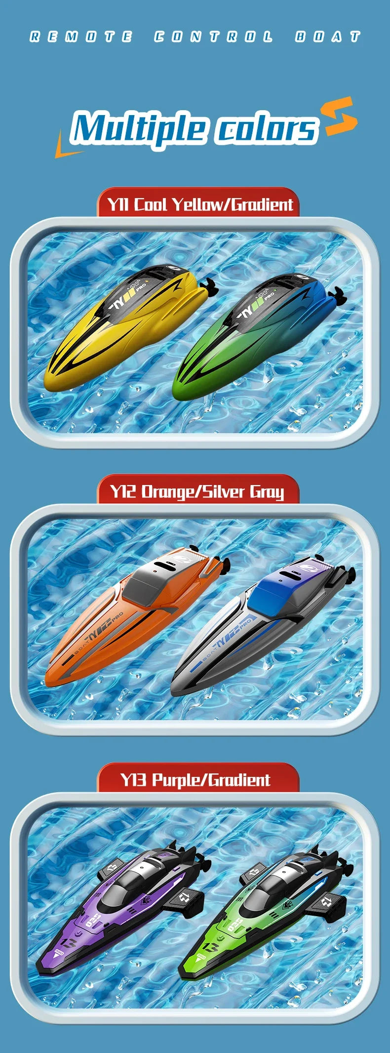Popular 2.4G Mini Remote Control Boat - Dual Motor Waterproof Electric Speedboat