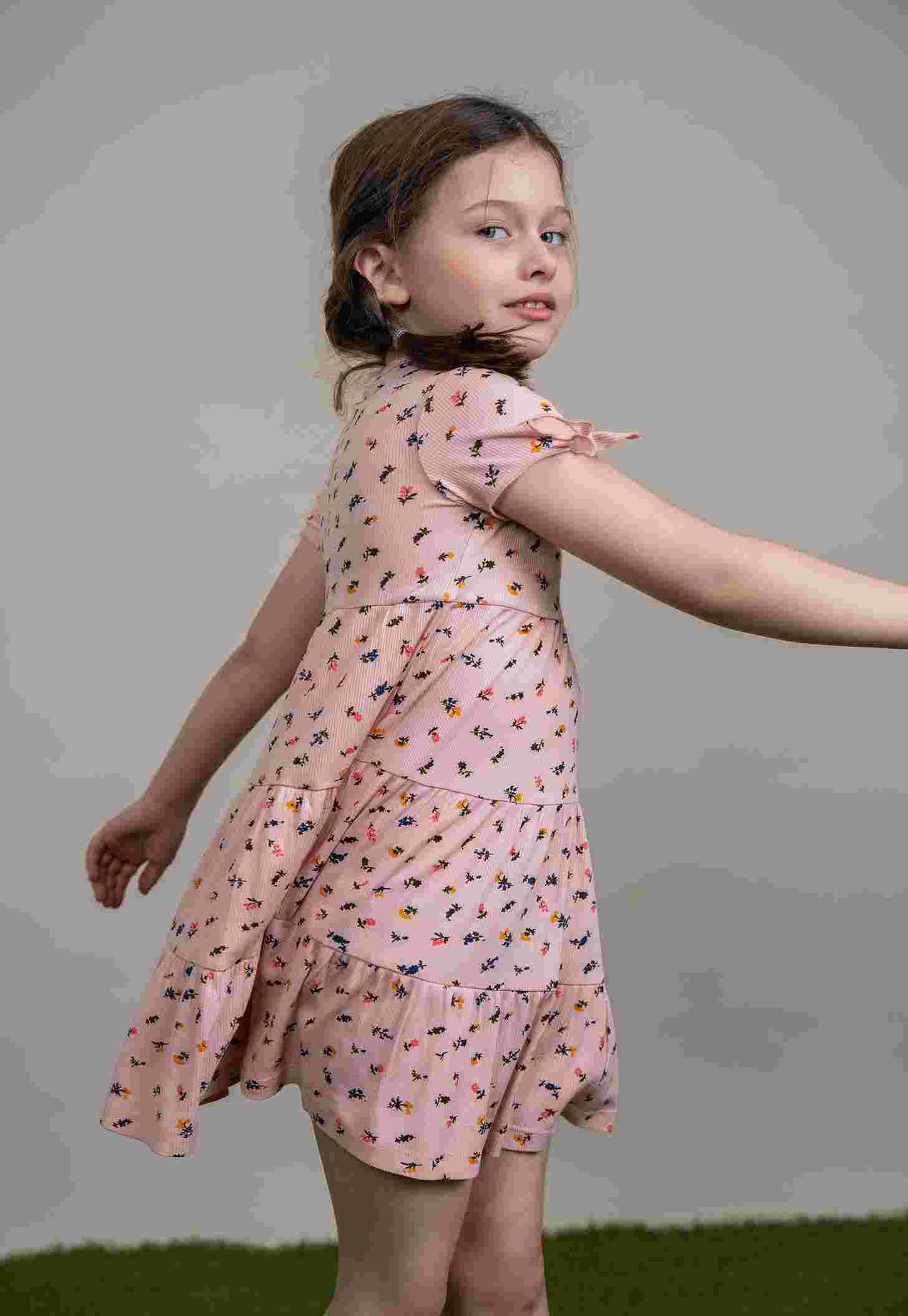 Multi Flower Print Dress