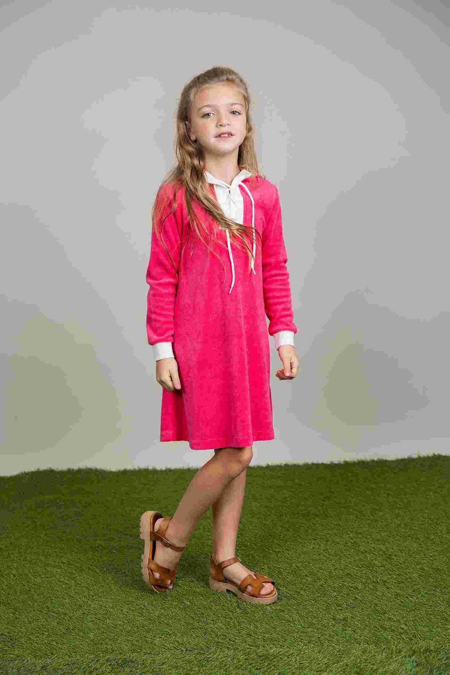 Cotton Terry Hoodie Dress
