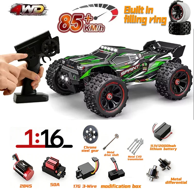 MJX Hyper TS 9522 Pro RC Car Brushless 4WD High-Speed 85km/h Remote Control Off-Road Truck with Big Wheels Easy Control Vehicle