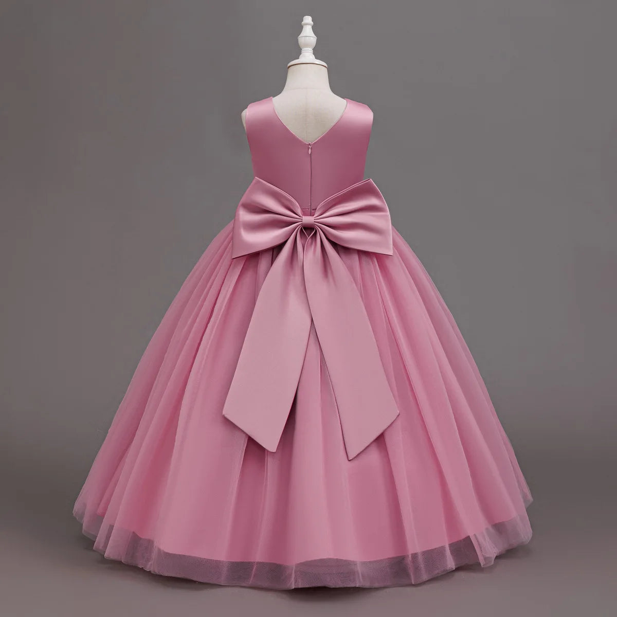 4-12 Years Old Flower Girl Dress Elegant Girl Birthday Party Dress Tulle Embroidered Girl Prom Evening Dress