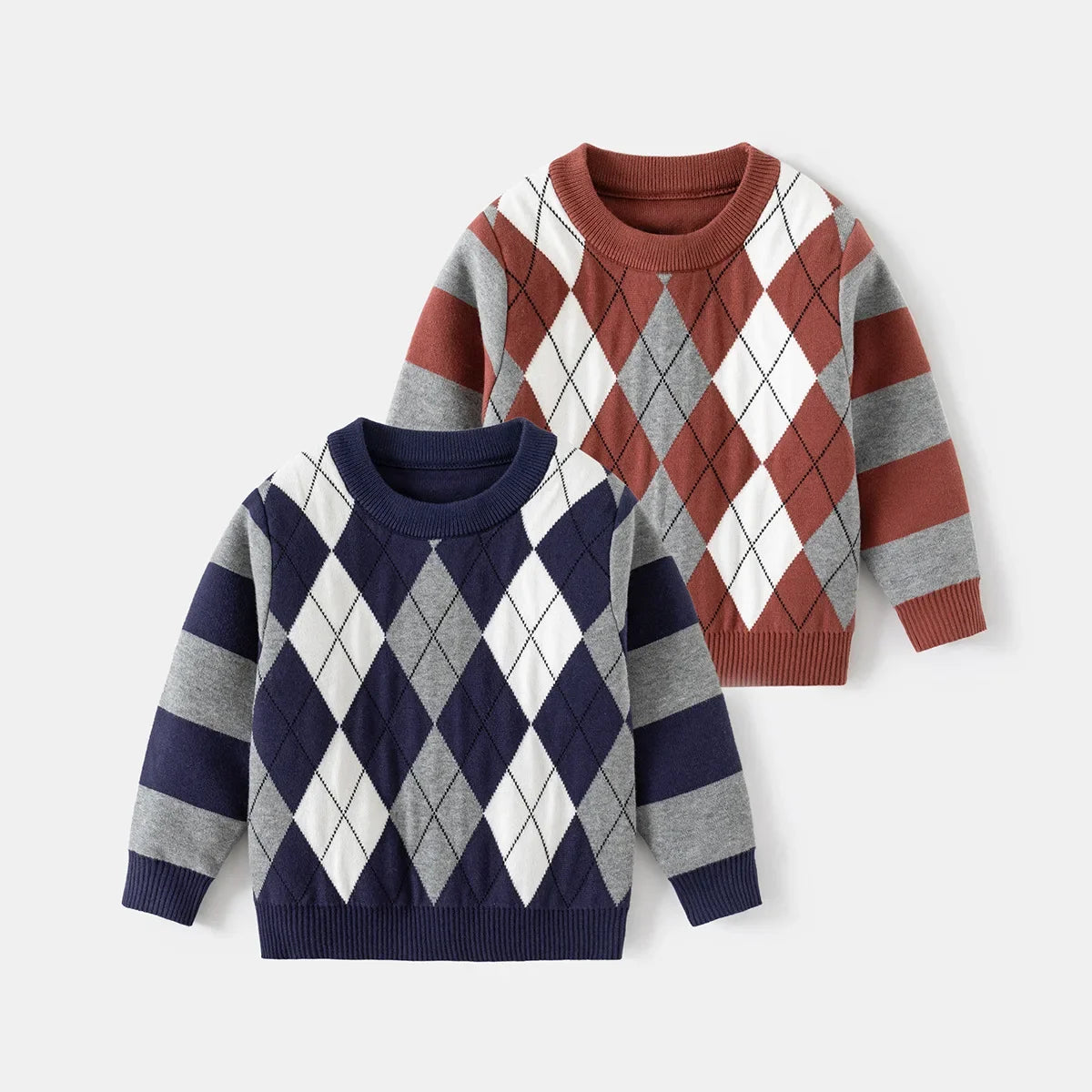 Sandy Diamond Pattern Knitwear Sweater - GuGuTon baby store - Baby Fashion - Toddlers Outfits - Babies Outfits - Toddler Clothes - Kids Clothing - Newborn Clothes - Newborn Wear - Kids Wear - Trending Clothes - Trending Outfits - Fall Fashion - Winter Fashion - Girls Clothes - Boys Clothes - Babies Wear - Kids Accessories - KidsWear - Summer Clothes - Summer Fashion - Summer Trend - Falls Sweaters - Tops - Bottom - Jeans - Blouse - Dresses - Newborn Dresses - Toys