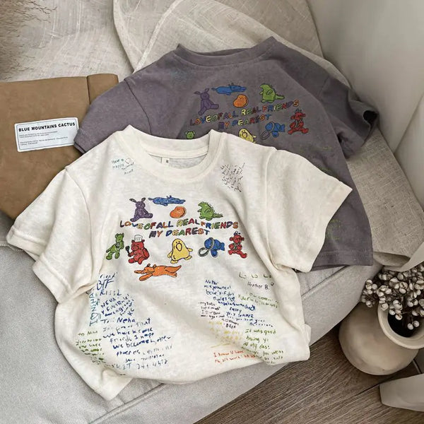 Elvis Cartoon Baby Korea Style Tees