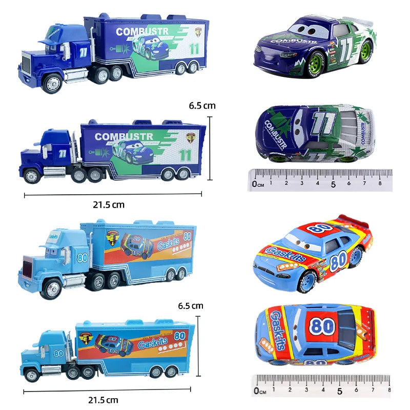 Cars 2 Mack Truck Pixar racing car Lightning McQueen Jackson Storm mini Car