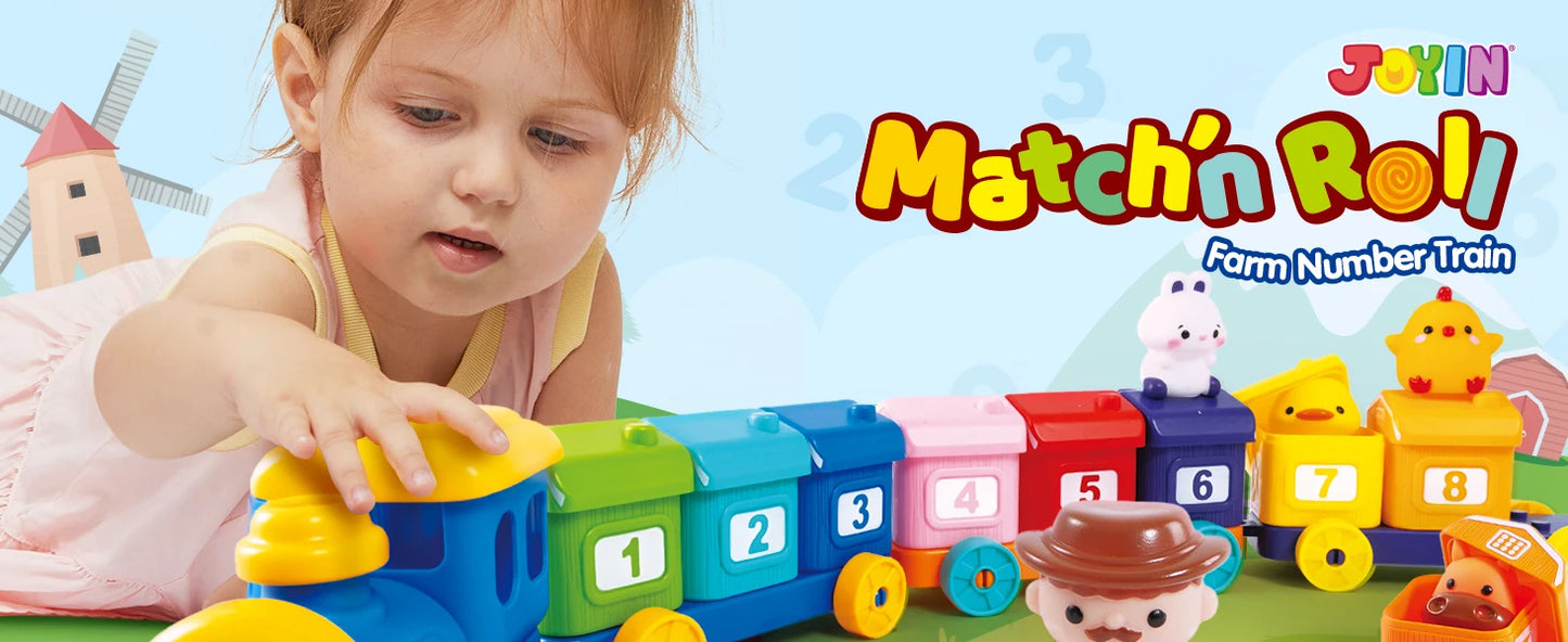 JOYFY Learning Farm Train Counting Matching & Sorting Montessori