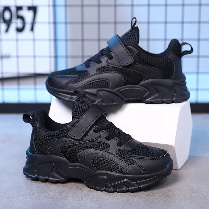 Kids Shoes Boy Sneakers Platform Black White Comfortable Children Casual Sneakers 6 To 12 Years School Sports Tenis Boy Shoes