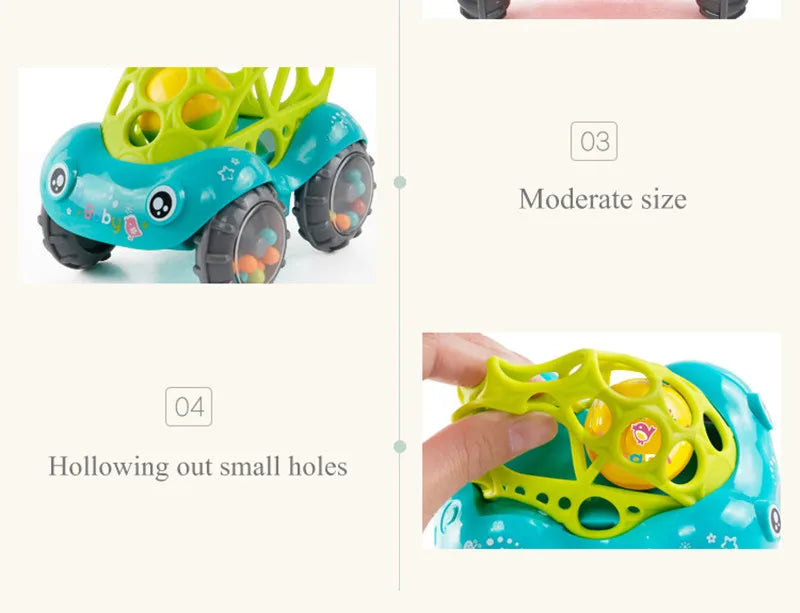 Baby Car Toys for 6 12 Months Friction Car Infant Soft Rubber Inertial Push and Go