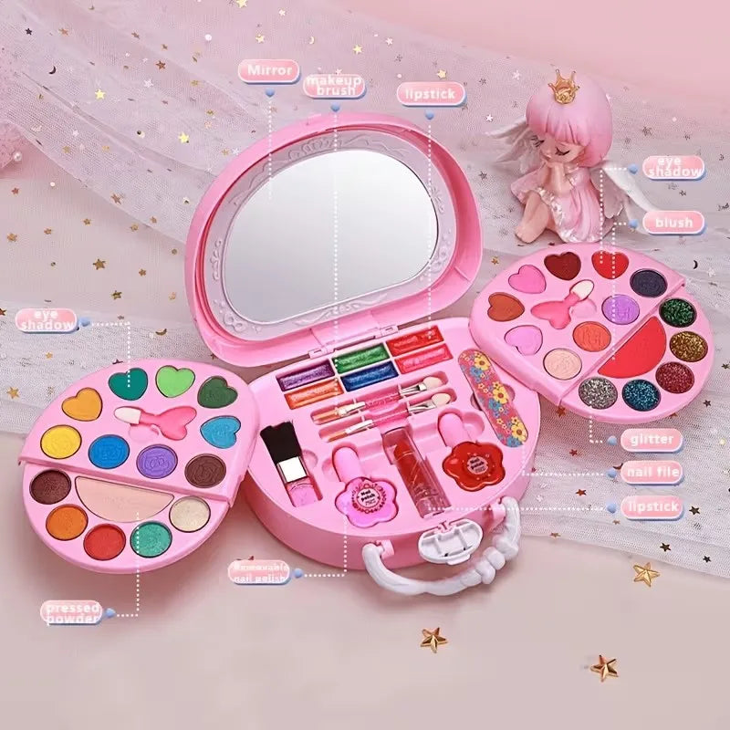 1set Colorful Girls' Pretend Makeup Toy Set -Makeup with  Accessories