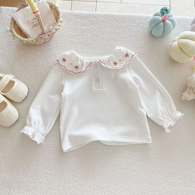 Hannah Peter Pan Collar Long-Sleeve Top