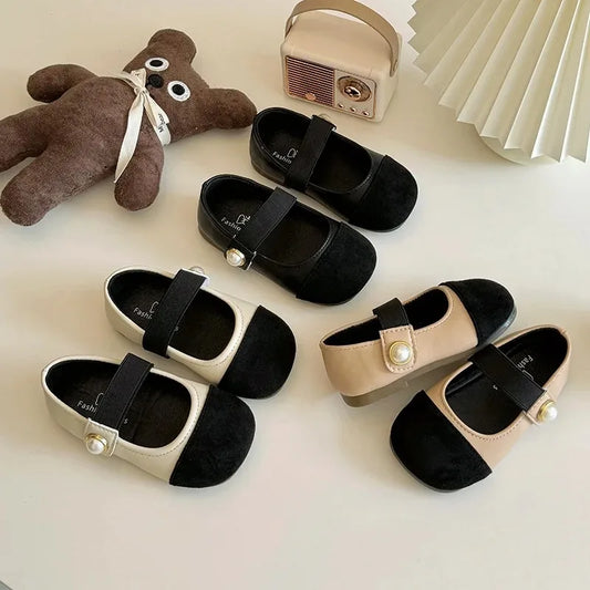 Girl Leather Shoes 2026 Autumn New Brand Girl Shoes French Princess Shoe