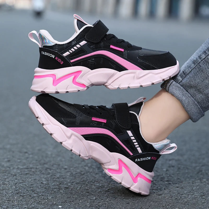 Girls Sneakers Fashion Non-Slip Casual Flat Running Shoes for Student's