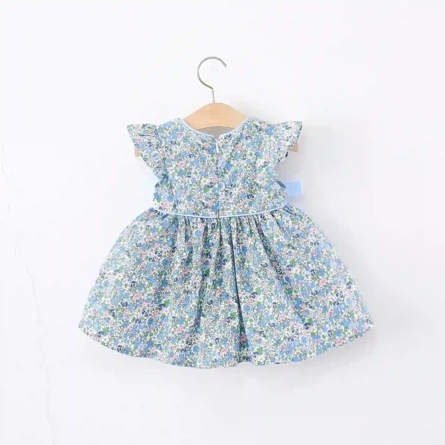 Leni Baby Girl Floral Dress with Sweet Bow - 9 Months to 4 Years