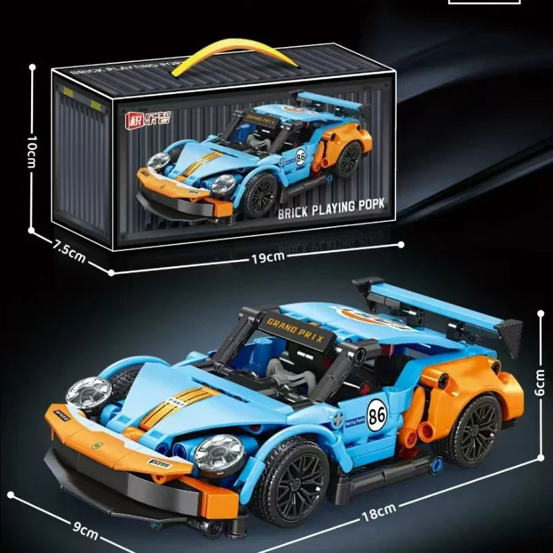 Hot Technical Building Blocks Car Racing Sport Speed Vehicle Model City Mechanical Super Bricks Puzzle Toy Adult Gift Toys Adult