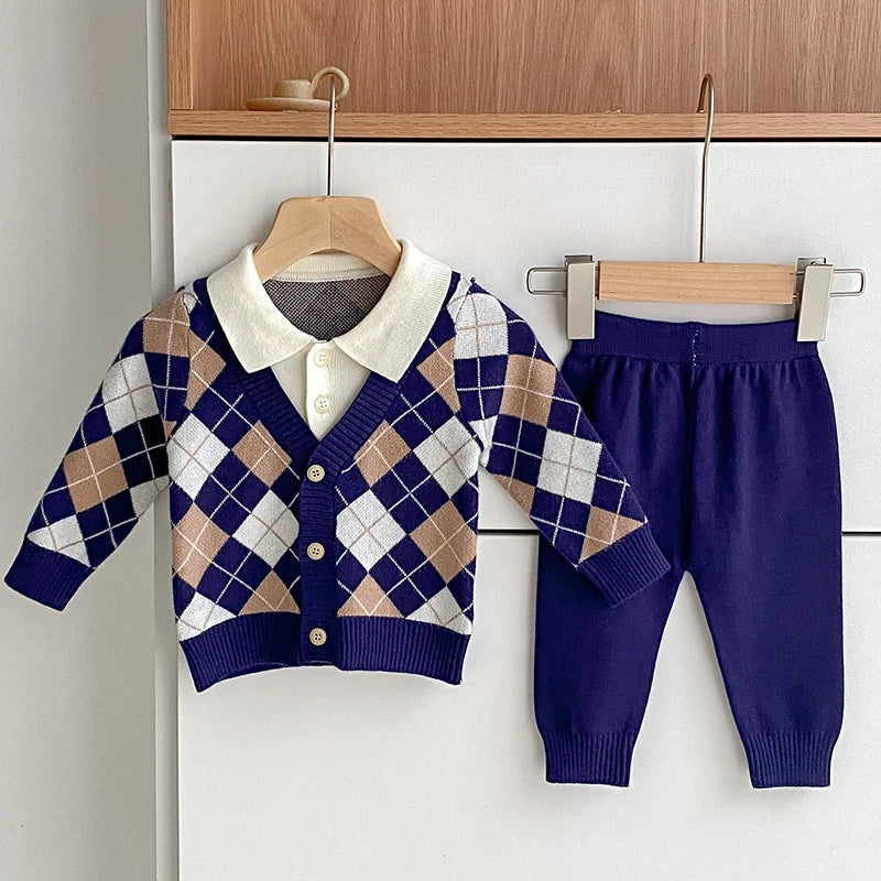 Braxton Classic Checkered Sweater Set