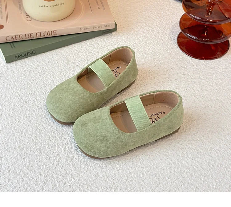 Girls Dance Performance Shoes Slip-on Kids Soild Candy Color Ins Trendy 2026 New Girls Flat Shoes